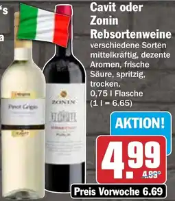 HIT Cavit oder Zonin Rebsortenweine Angebot