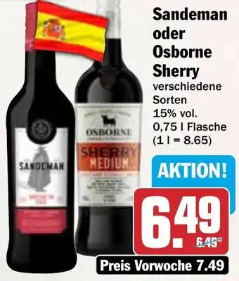 HIT Sandeman oder Osborne Sherry Angebot