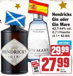 HIT Hendricks Gin oder Gin Mare Angebot
