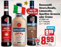 HIT Ramazzotti Amaro, Rosato, Limoncello, Aperitivo Arrancia oder Crema Angebot