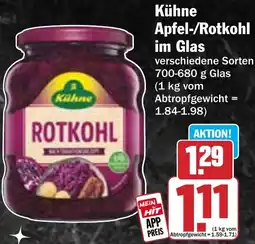 HIT Kühne Apfel-/Rotkohl im Glas Angebot