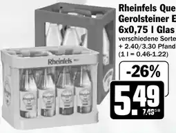 HIT Rheinfels Quelle oder Gerolsteiner Erfrischungsgetränke Angebot