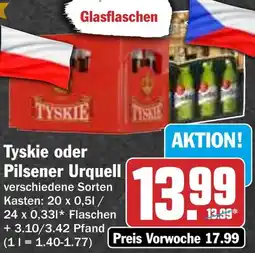 HIT Tyskie oder Pilsener Urquell Angebot
