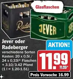 HIT Jever oder Radeberger Angebot