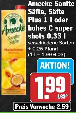 HIT Amecke Sanfte Säfte, Säfte Plus oder hohes C super shots Angebot