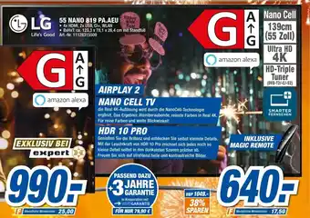 expert Techno Land LG NANOCell TV 55" | 55NANO819PA.AEU Angebot