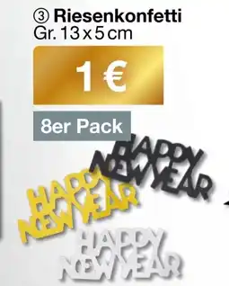 Woolworth Riesenkonfetti Gr. 13x5 cm 8er Pack Angebot