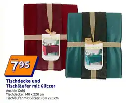 Action Tischdecke und Tischläufer mit Glitzer Angebot