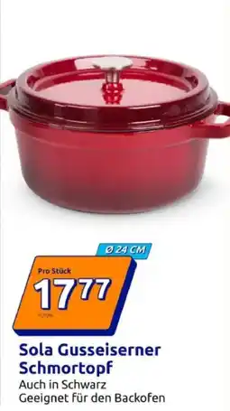 Action Sola Gusseiserner Schmortopf Angebot