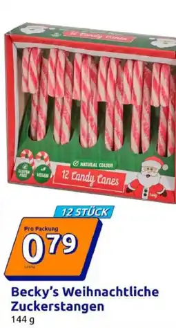Action Becky's Weihnachtliche Zuckerstangen Angebot