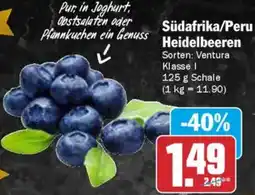 AEZ Südafrika/Peru Heidelbeeren Angebot