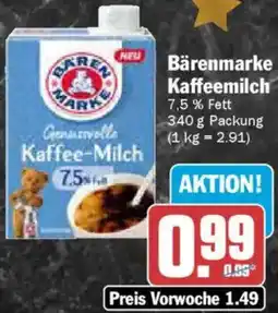 AEZ Bärenmarke Kaffeemilch Angebot
