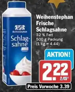 AEZ Weihenstephan Frische Schlagsahne Angebot