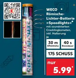 Kaufland WECO Römische- Lichter-Batterie >>Speedlights<< Angebot