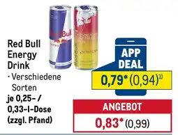 METRO Red Bull Energy Drink Angebot
