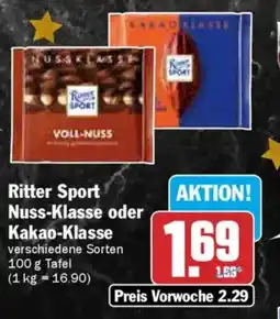 AEZ Ritter Sport Nuss Klasse oder Kakao Klasse Angebot