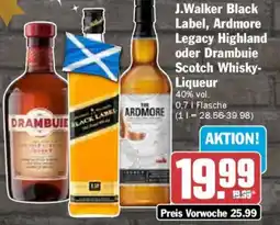 AEZ J.Walker Black Label, Ardmore Legacy Highland oder Drambuie Scotch Whisky Liqueur Angebot