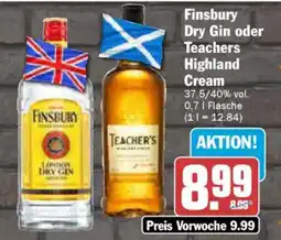 AEZ Finsbury Dry Gin oder Teachers Highland Cream Angebot