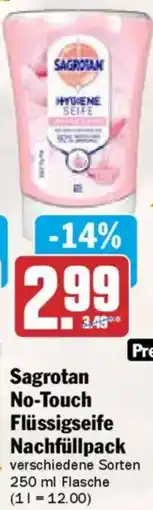 AEZ Sagrotan No Touch Flüssigseife Nachfüllpack Angebot