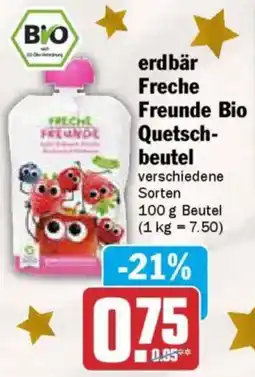 AEZ erdbär Freche Freunde Bio Quetschbeutel Angebot