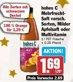 AEZ hohes C Mehrfrucht Saft Milder Apfelsaft oder Multivitamin Angebot