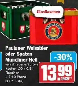 AEZ Paulaner Weissbier oder Spaten Angebot