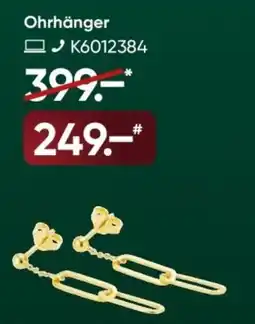 Galeria VANDENBERG Ohrhänger Angebot