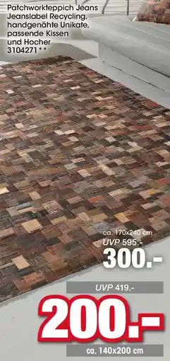 Möbel Martin Patchworkteppich Jeans Angebot