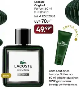 Galeria Lacoste Original Parfum Angebot
