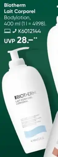 Galeria Biotherm Lait Corporel Bodylotion Angebot