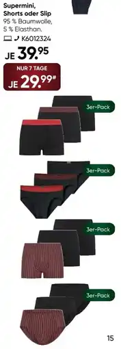 Galeria SCHIESSER Supermini, Shorts oder Slip Angebot