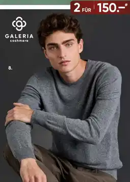 Galeria GALERIA Cashmere Herren-Pullover mit Rundhals oder V-Ausschnitt Angebot