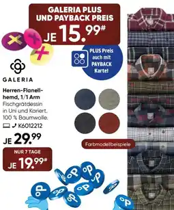 Galeria GALERIA Herren-Flanellhemd, 1/1 Arm Angebot