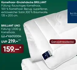 Galeria billerbeck Kamelhaar-Einziehdecke BRILLANT UNO Angebot