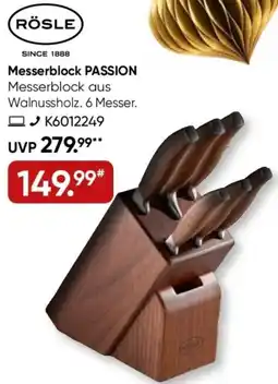 Galeria RÖSLE Messerblock PASSION Angebot
