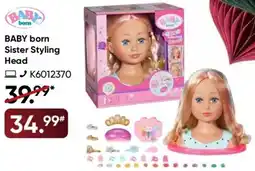 Galeria BABY born Sister Styling Head Angebot