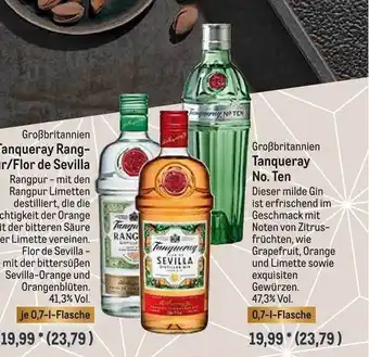 METRO Tanqueray Rangpur Oder Flor De Sevilla Oder No. Ten Angebot