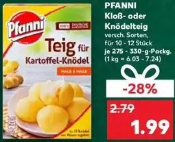 Kaufland PFANNI Kloẞ- oder Knödelteig Angebot