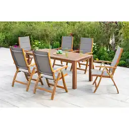 Netto Marken-Discount Merxx Acapulco Set 7tlg. Tisch 185x90 cm Angebot