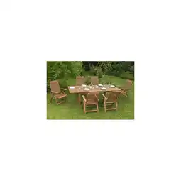 Netto Marken-Discount Merxx Gartenmöbel Set 7tlg. Comodoro Garten Set Eukalyptusholz Braun Angebot