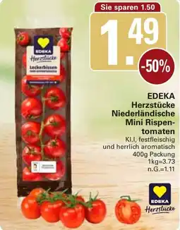 WEZ EDEKA Herzstücke Niederländische Mini Rispentomaten Angebot
