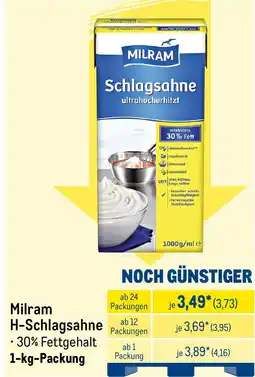 METRO Milram H-Schlagsahne Angebot