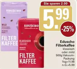 WEZ Eduscho Filterkaffee Angebot