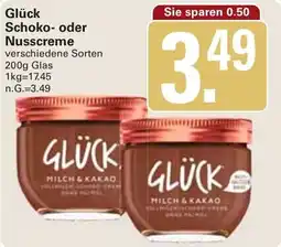 WEZ Glück Schoko oder Nusscreme Angebot