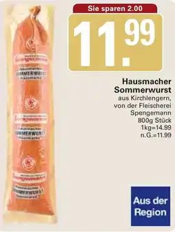 WEZ Hausmacher Sommerwurst Angebot