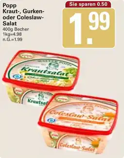 WEZ Popp Kraut, Gurken oder Coleslaw Salat Angebot