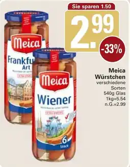 WEZ Meica Würstchen Angebot