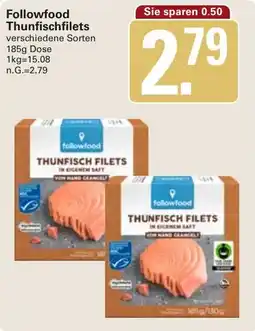 WEZ Followfood Thunfischfilets Angebot
