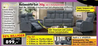 Norma Relaxsofa-Set 3tlg Angebot