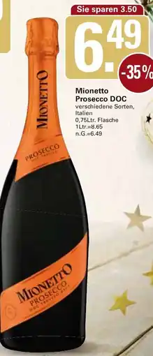 WEZ Mionetto Prosecco DOC Angebot
